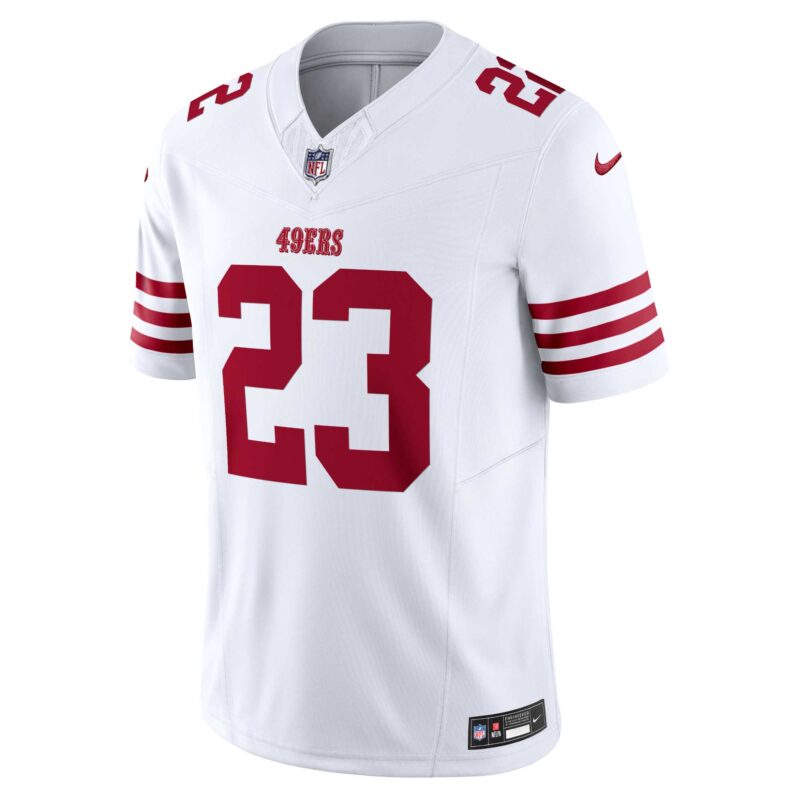 Christian McCaffrey San Francisco 49ers Vapor F.U.S.E. Limited Jersey - White - Image 2