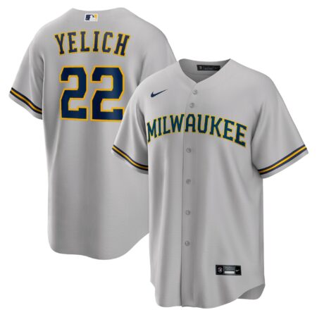 Christian Yelich Milwaukee Brewers Alternate Player Jersey - Gray