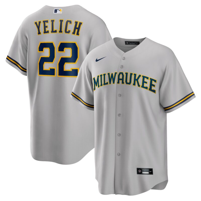 Christian Yelich Milwaukee Brewers Alternate Player Jersey - Gray