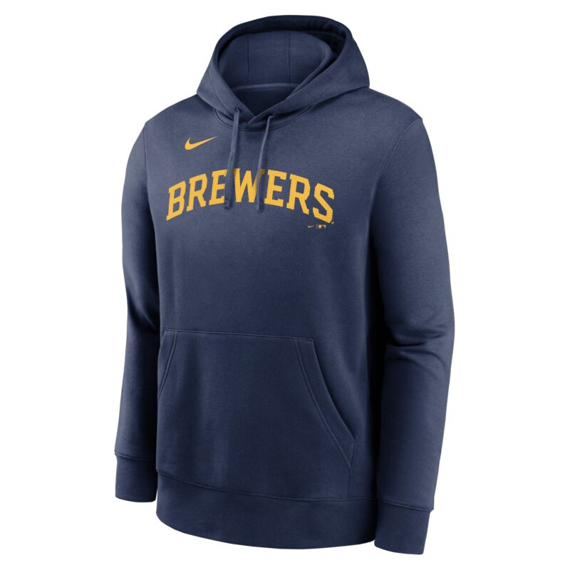 Christian Yelich Milwaukee Brewers Player Name & Number Club Pullover Hoodie - Navy - Image 2