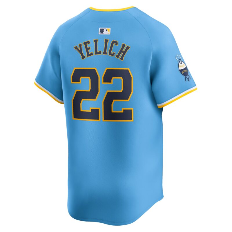 Christian Yelich Milwaukee Brewers City Connect Limited Player Jersey - Powder Blue - Image 3