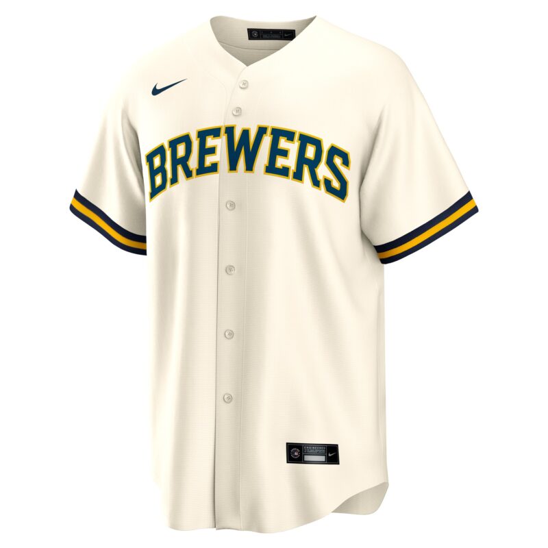 Christian Yelich Milwaukee Brewers Home Jersey - White - Image 2