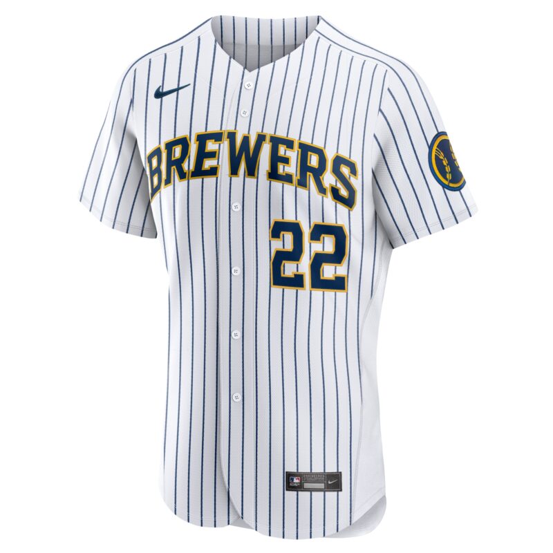 Christian Yelich Milwaukee Brewers Team Alternate Player Jersey - White - Image 2