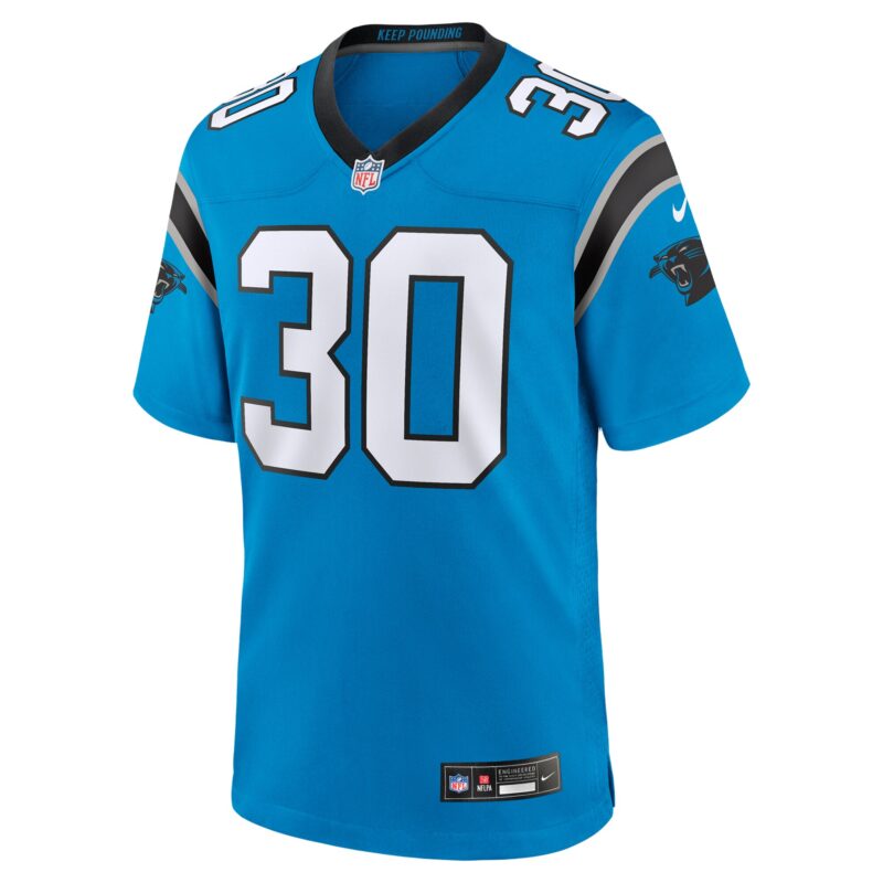 Chuba Hubbard Carolina Panthers Alternate Game Jersey - Blue - Image 2