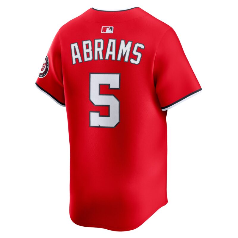 CJ Abrams Washington Nationals 2nd Alternate Limited Player Jersey - Red - Image 3