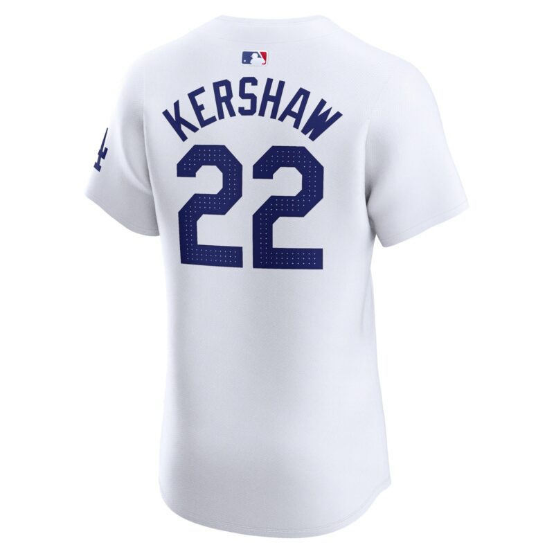 Clayton Kershaw Los Angeles Dodgers Home Elite Player Jersey - White - Image 3