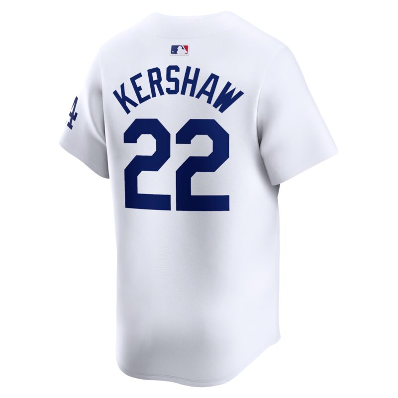 Clayton Kershaw Los Angeles Dodgers Home Limited Player Jersey - White - Image 3