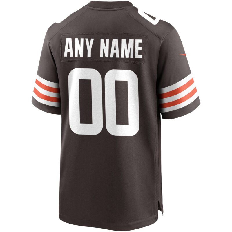 Cleveland Browns Custom Game Jersey - Brown - Image 3