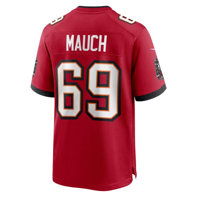 Cody Mauch Tampa Bay Buccaneers Game Jersey - Red - Image 3