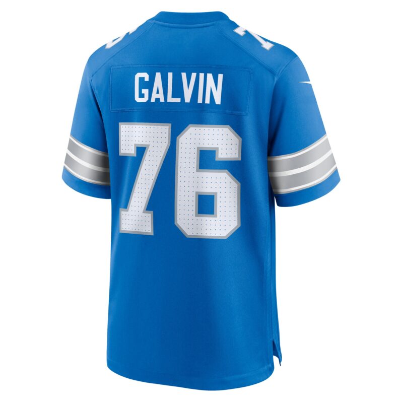 Connor Galvin Detroit Lions Team Game Jersey - Blue - Image 3