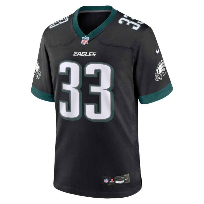 Cooper DeJean Philadelphia Eagles 2024 Football Draft Alternate Player Game Jersey - Black - Image 2