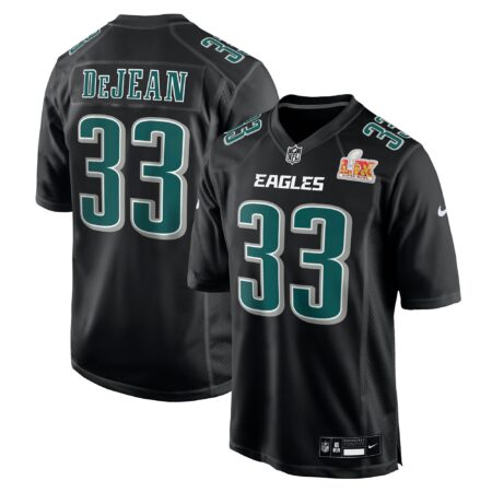 Cooper DeJean Philadelphia Eagles Super Bowl LIX Fashion Game Player Jersey - Carbon Black