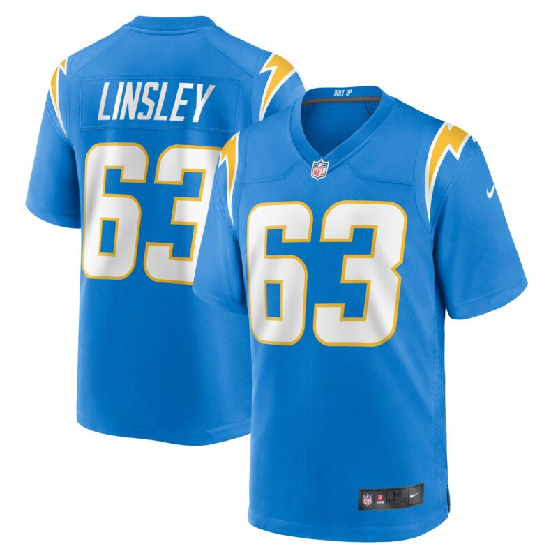 Corey Linsley Los Angeles Chargers Game Player Jersey - Powder Blue