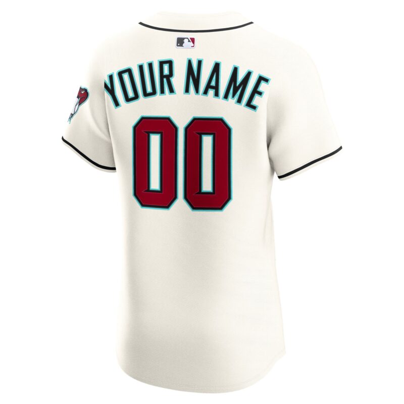 Arizona Diamondbacks Home Elite Custom Jersey - Cream - Image 3