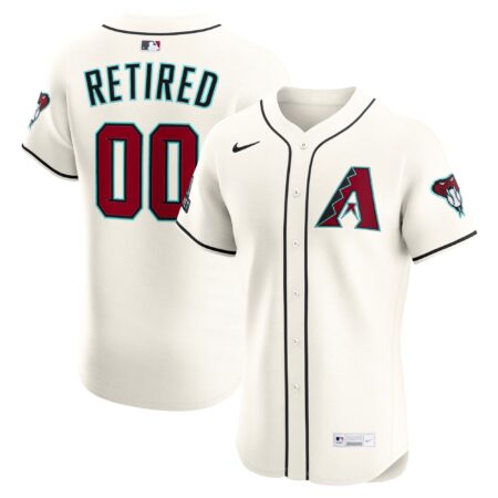 Arizona Diamondbacks Home Elite Sponsor Patch Pick-A-Player Retired Roster Jersey - Cream