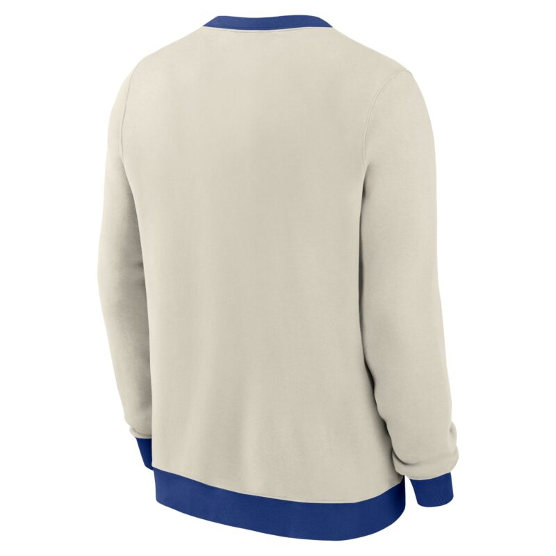 Chicago Cubs Cooperstown Collection Pullover Sweatshirt - Cream - Image 3