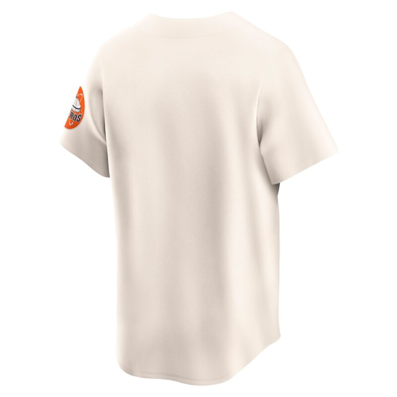 Houston Astros Throwback Cooperstown Collection Limited Jersey - Cream - Image 3