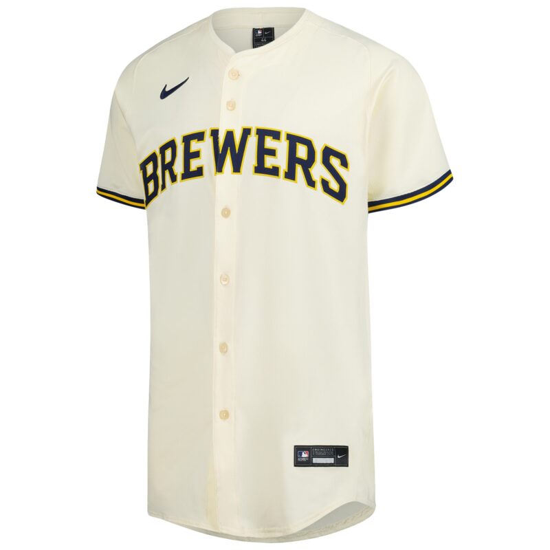 Milwaukee Brewers Home Elite Jersey - Cream - Image 2