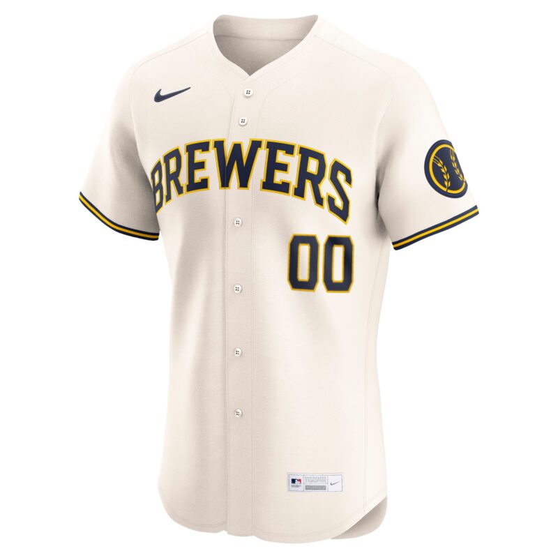 Milwaukee Brewers Home Elite Pick-A-Player Retired Roster Jersey - Cream - Image 2