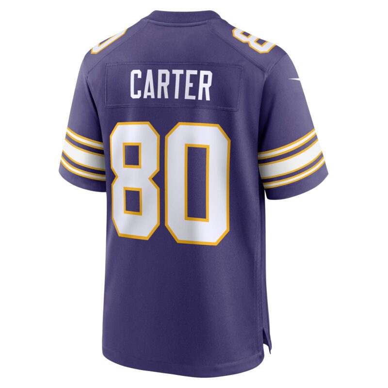 Cris Carter Minnesota Vikings Classic Retired Player Game Jersey - Purple - Image 3