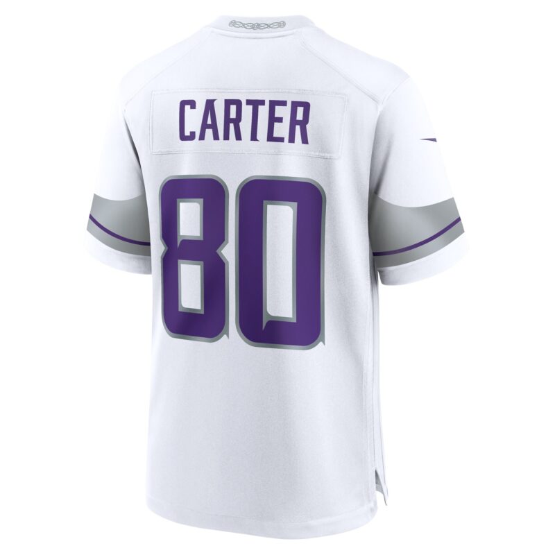 Cris Carter Minnesota Vikings Alternate Retired Player Game Jersey - White - Image 3