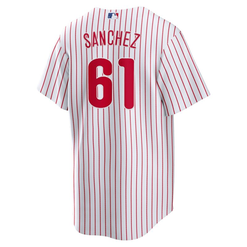 Cristopher Sanchez Philadelphia Phillies Home Jersey - White - Image 3