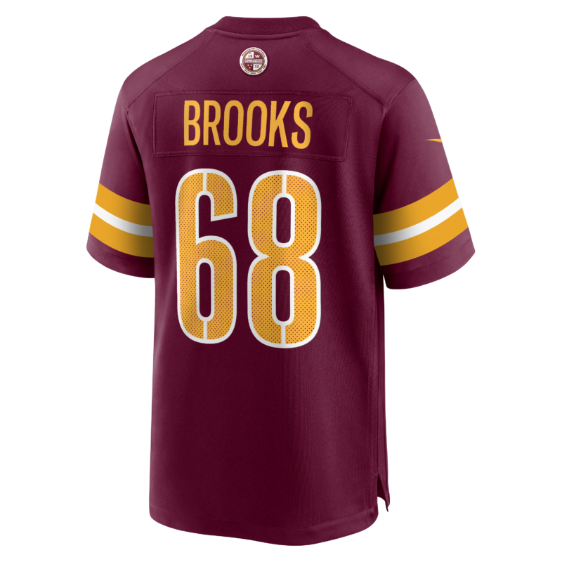 Curtis Brooks Washington Commanders Game Jersey - Burgundy - Image 3