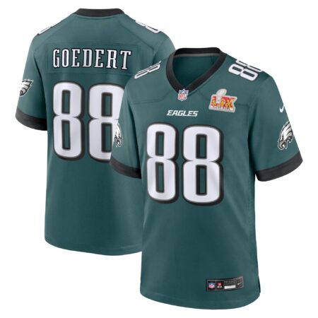 Dallas Goedert Philadelphia Eagles Super Bowl LIX Game Player Jersey - Midnight Green