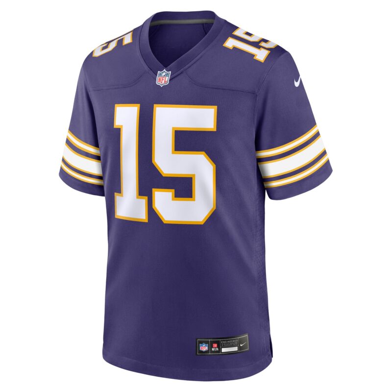 Dallas Turner Minnesota Vikings Alternate Game Jersey - Purple - Image 2