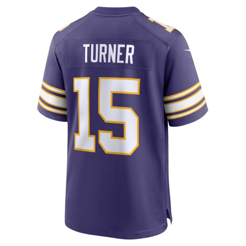 Dallas Turner Minnesota Vikings Alternate Game Jersey - Purple - Image 3