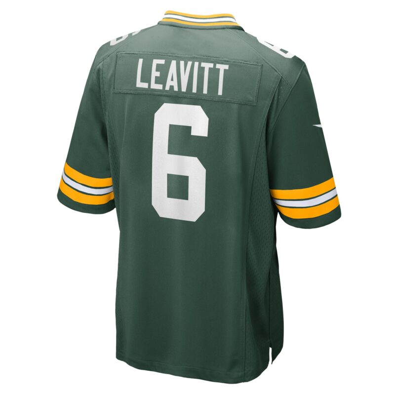 Dallin Leavitt Green Bay Packers Game Player Jersey - Green - Image 3