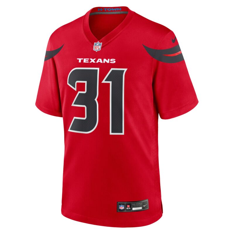 Dameon Pierce Houston Texans Alternate Game Jersey - Red - Image 2