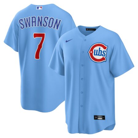 Dansby Swanson Chicago Cubs 2nd Alternate Player Jersey - Blue