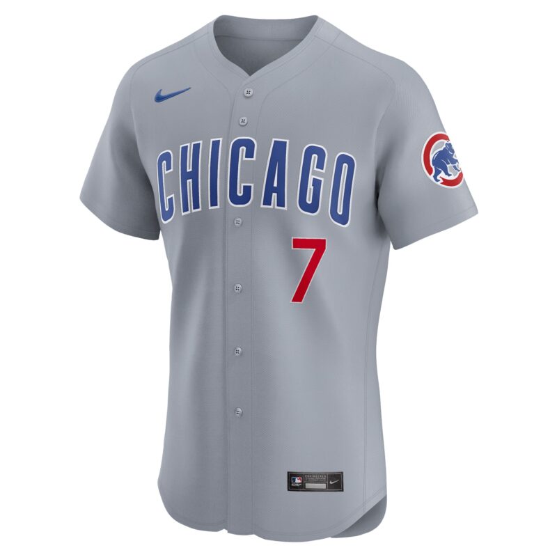 Dansby Swanson Chicago Cubs Road Elite Player Jersey - Gray - Image 2