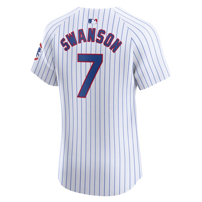 Dansby Swanson Chicago Cubs Home Elite Player Jersey - White - Image 3
