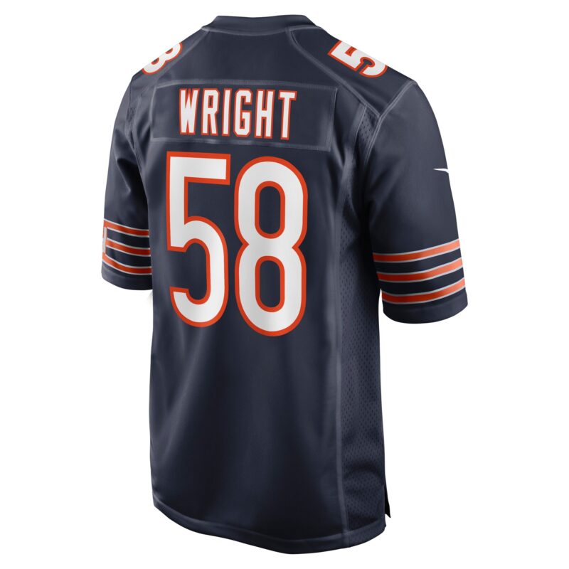 Darnell Wright Chicago Bears Game Jersey - Navy - Image 3