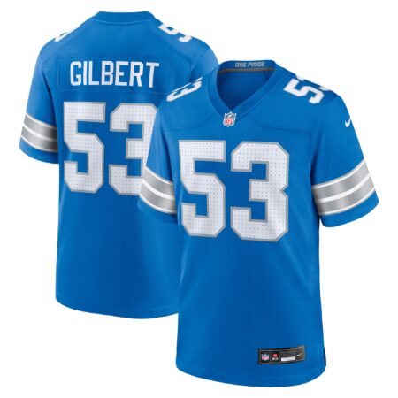 DaRon Gilbert Detroit Lions Game Jersey - Blue