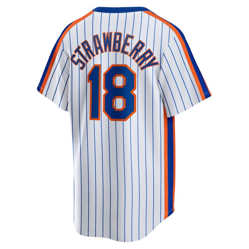 Darryl Strawberry New York Mets Home Cooperstown Collection Player Jersey - White - Image 3