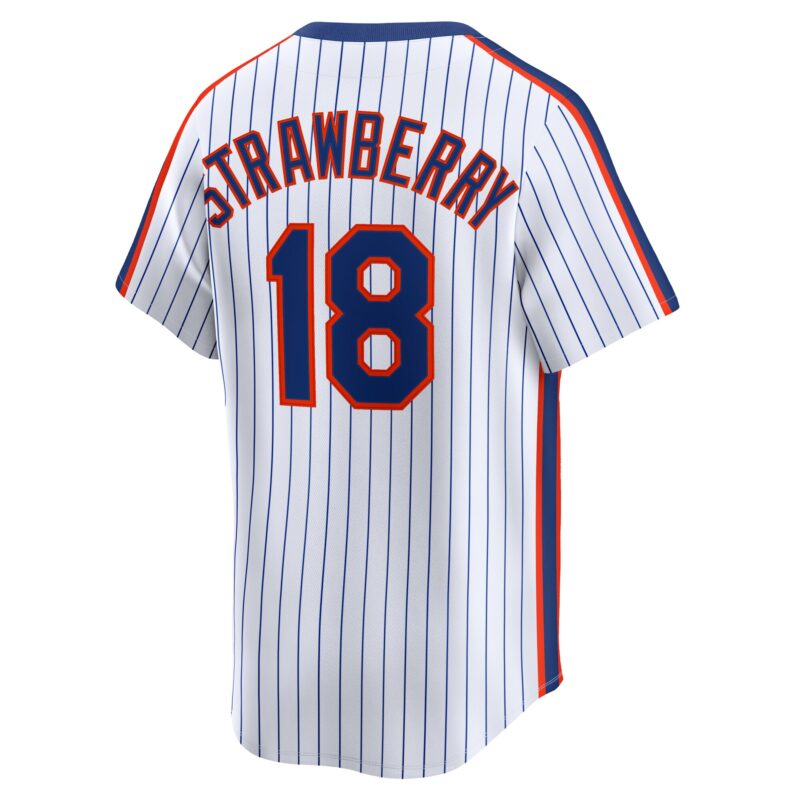 Darryl Strawberry New York Mets Throwback Cooperstown Collection Limited Jersey - White - Image 3
