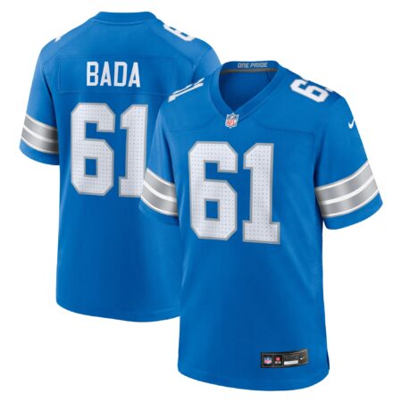 David Bada Detroit Lions Team Game Jersey - Blue