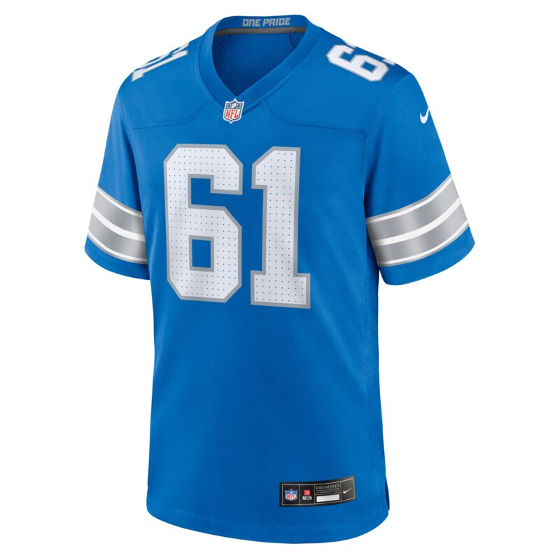David Bada Detroit Lions Team Game Jersey - Blue - Image 2