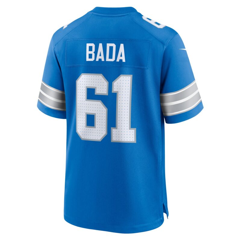 David Bada Detroit Lions Team Game Jersey - Blue - Image 3