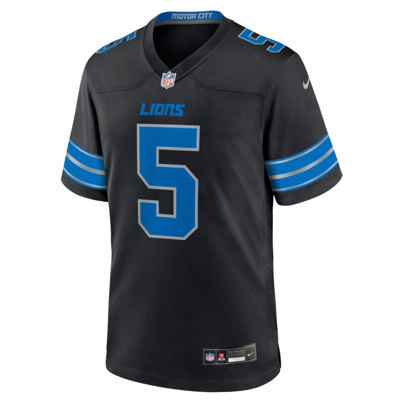 David Montgomery Detroit Lions 2nd Alternate Game Jersey - Black - Image 2