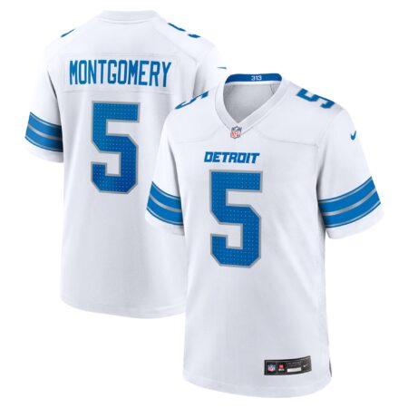 David Montgomery Detroit Lions Game Jersey - White