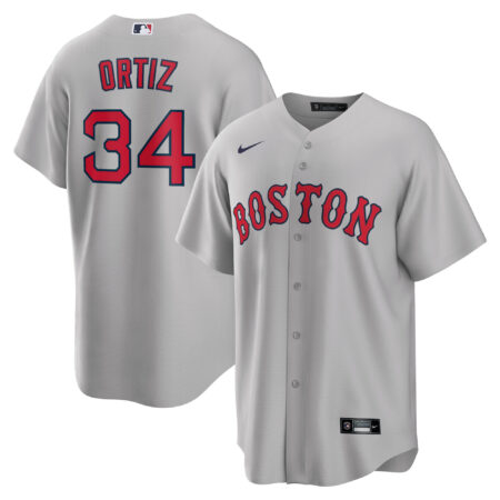David Ortiz Boston Red Sox Road Player Jersey - Gray
