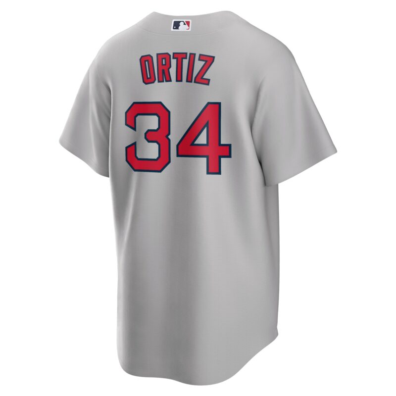 David Ortiz Boston Red Sox Road Player Jersey - Gray - Image 3