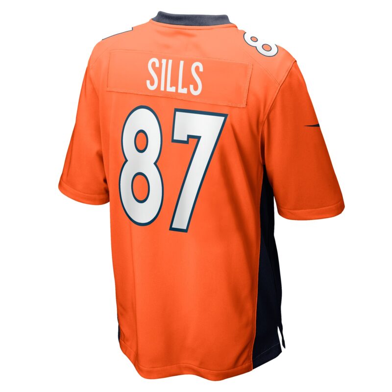 David Sills Denver Broncos Team Game Jersey - Orange - Image 3