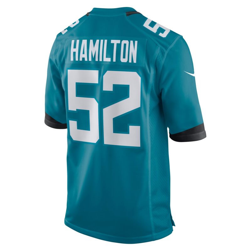 DaVon Hamilton Jacksonville Jaguars Game Jersey - Teal - Image 3
