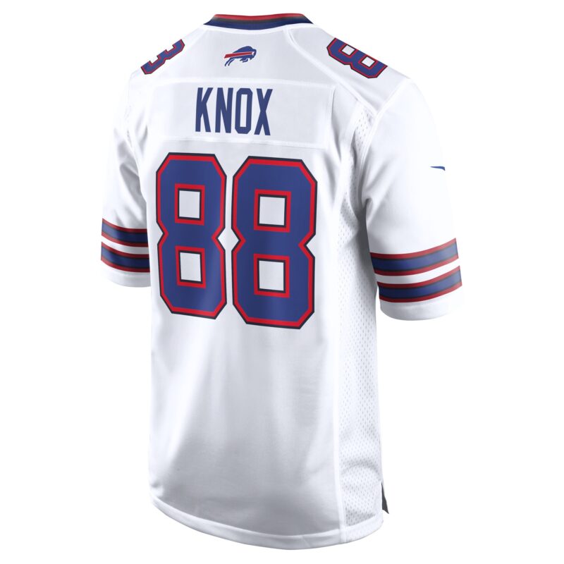 Dawson Knox Buffalo Bills Away Game Player Jersey - White - Image 3