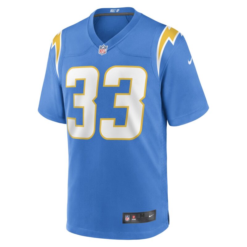 Deane Leonard Los Angeles Chargers Game Player Jersey - Powder Blue - Image 2